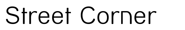 Street Corner font preview